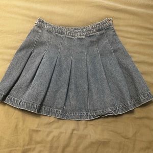 Pleated Jean skirt
